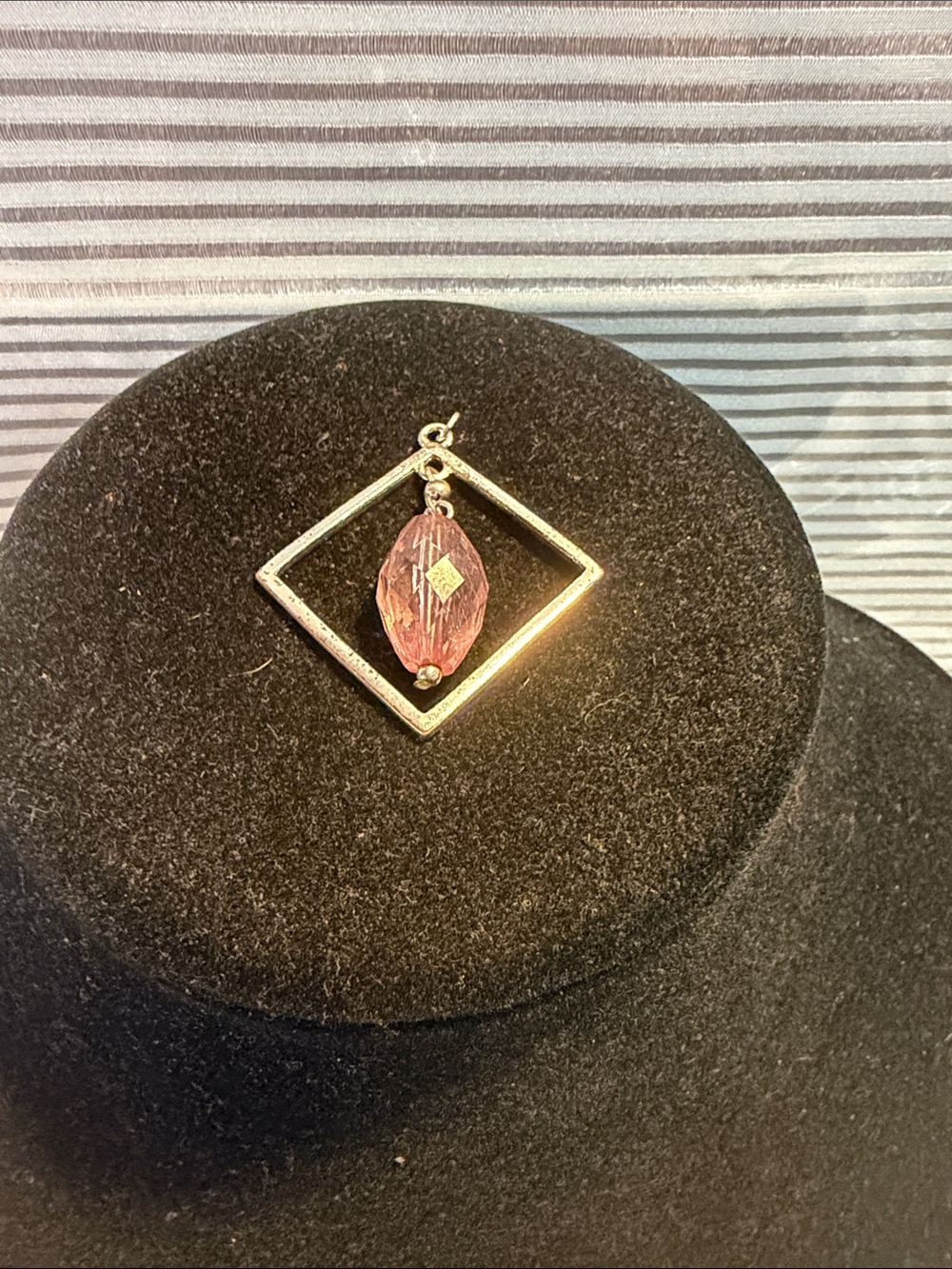 Elegant Pink Crystal Pendant - Women Jewelry